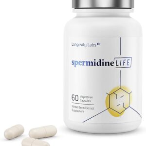 Envase de Longevity Labs spermidineLIFE, suplemento de spermidina natural para favorecer la autofagia y la salud celular.