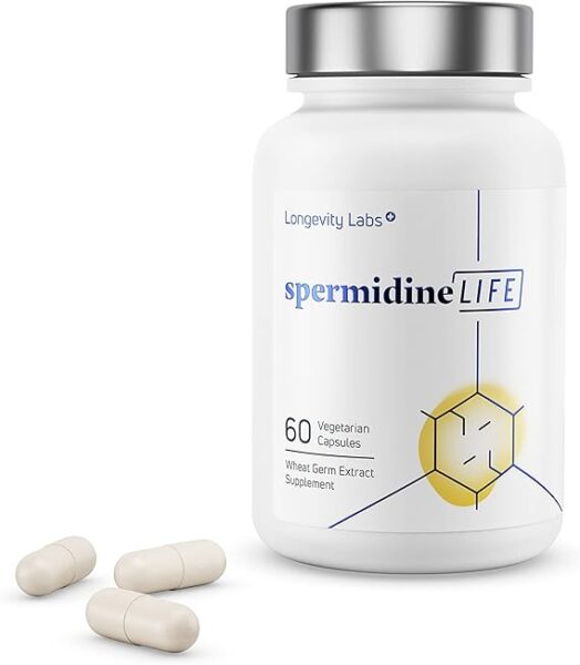 Envase de Longevity Labs spermidineLIFE, suplemento de spermidina natural para favorecer la autofagia y la salud celular.